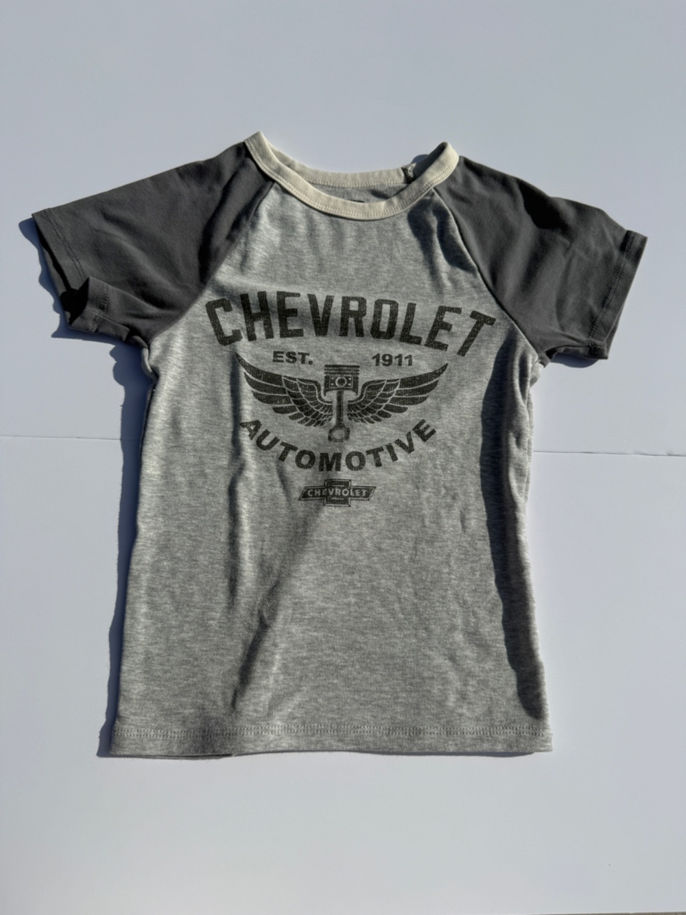 Vintage style Chevrolet Automotive raglan tee with classic GM licensed graphic 🏁
